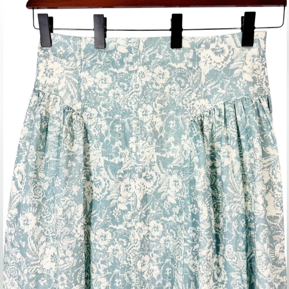 Anthropologie Blue Floral Linen Midi Skirt 14
NWT - Picture 6 of 13